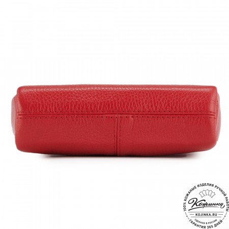 Кожаный клатч "Марта" (красный)